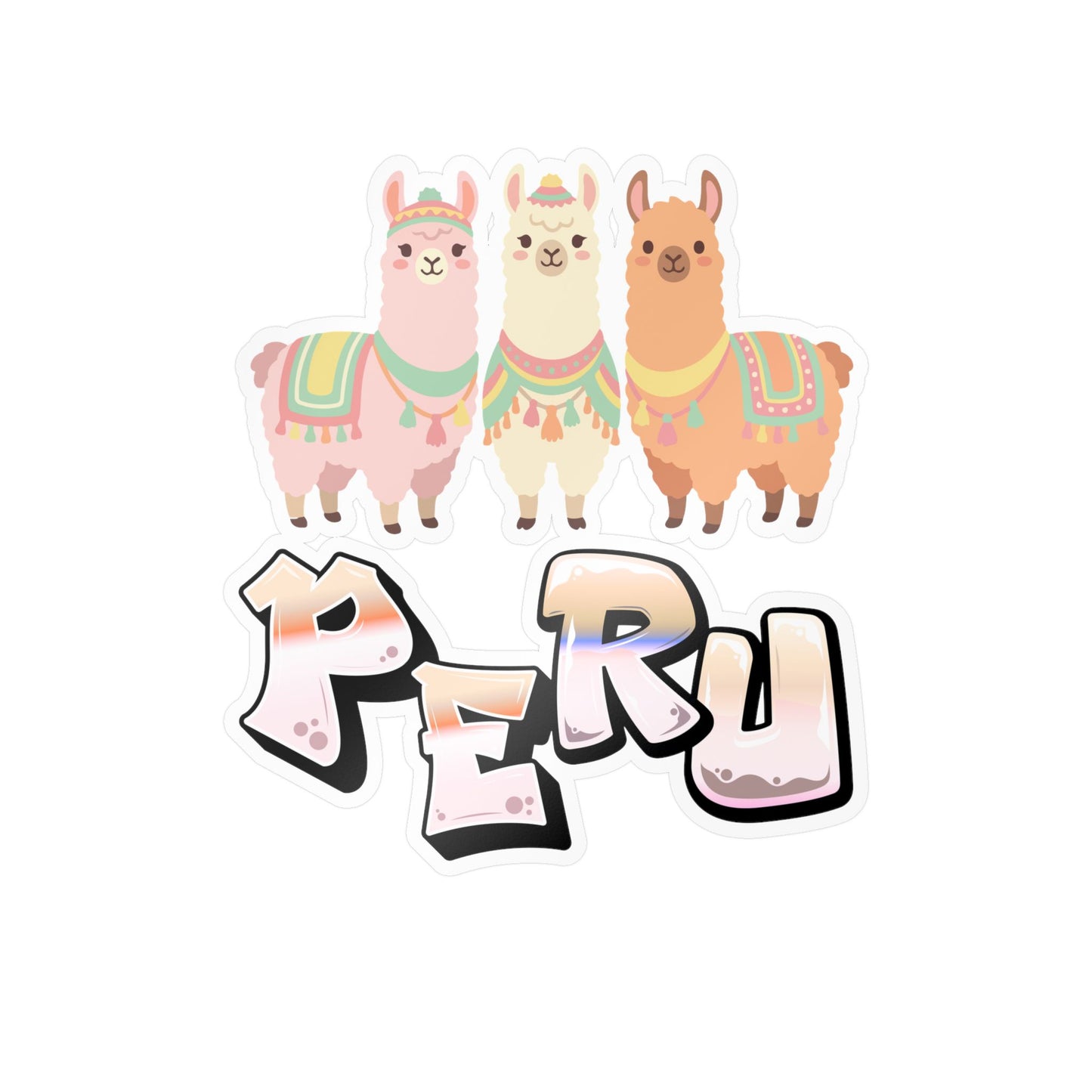 Best Peru Three Llamas Sticker - Vinyl Decal