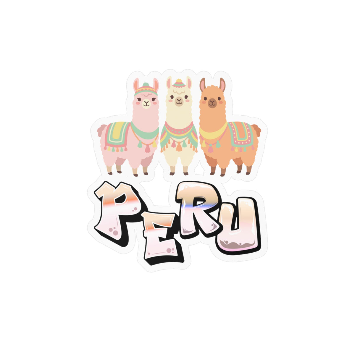 Best Peru Three Llamas Sticker - Vinyl Decal