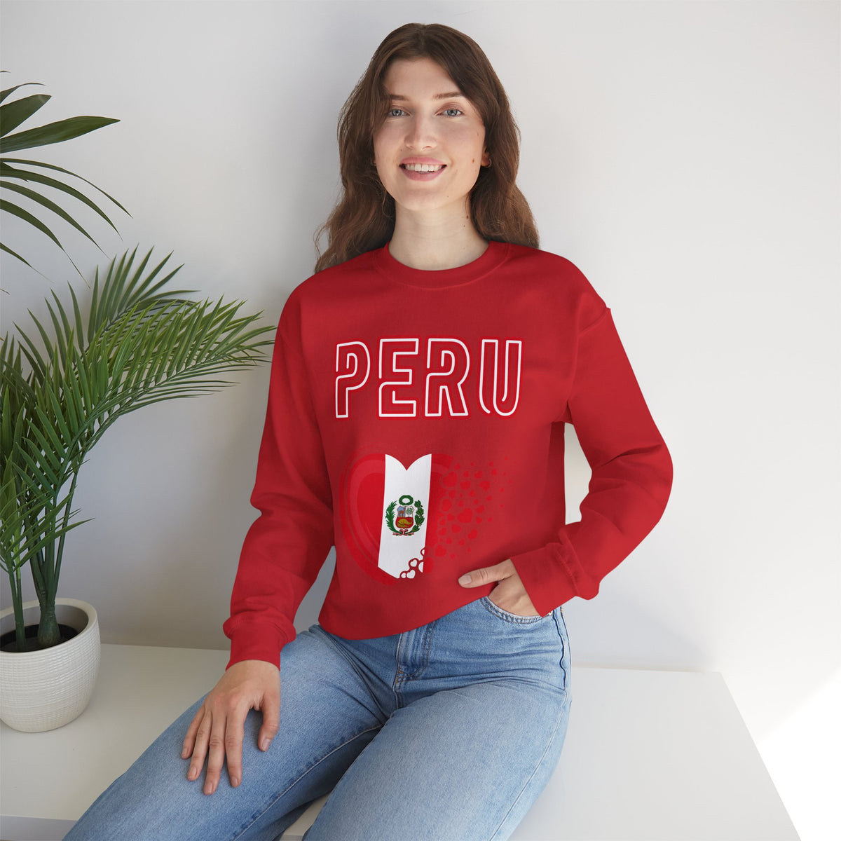 Best Peru Heart Flag Sweatshirt - Crewneck