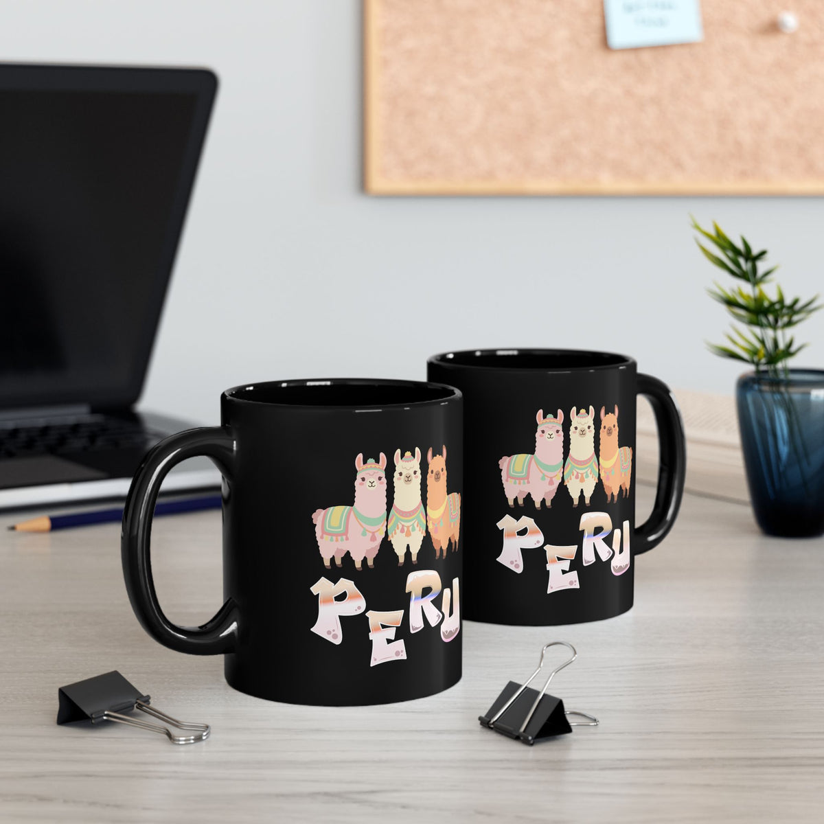 Best Peru Three Llamas Coffee Mug - Black