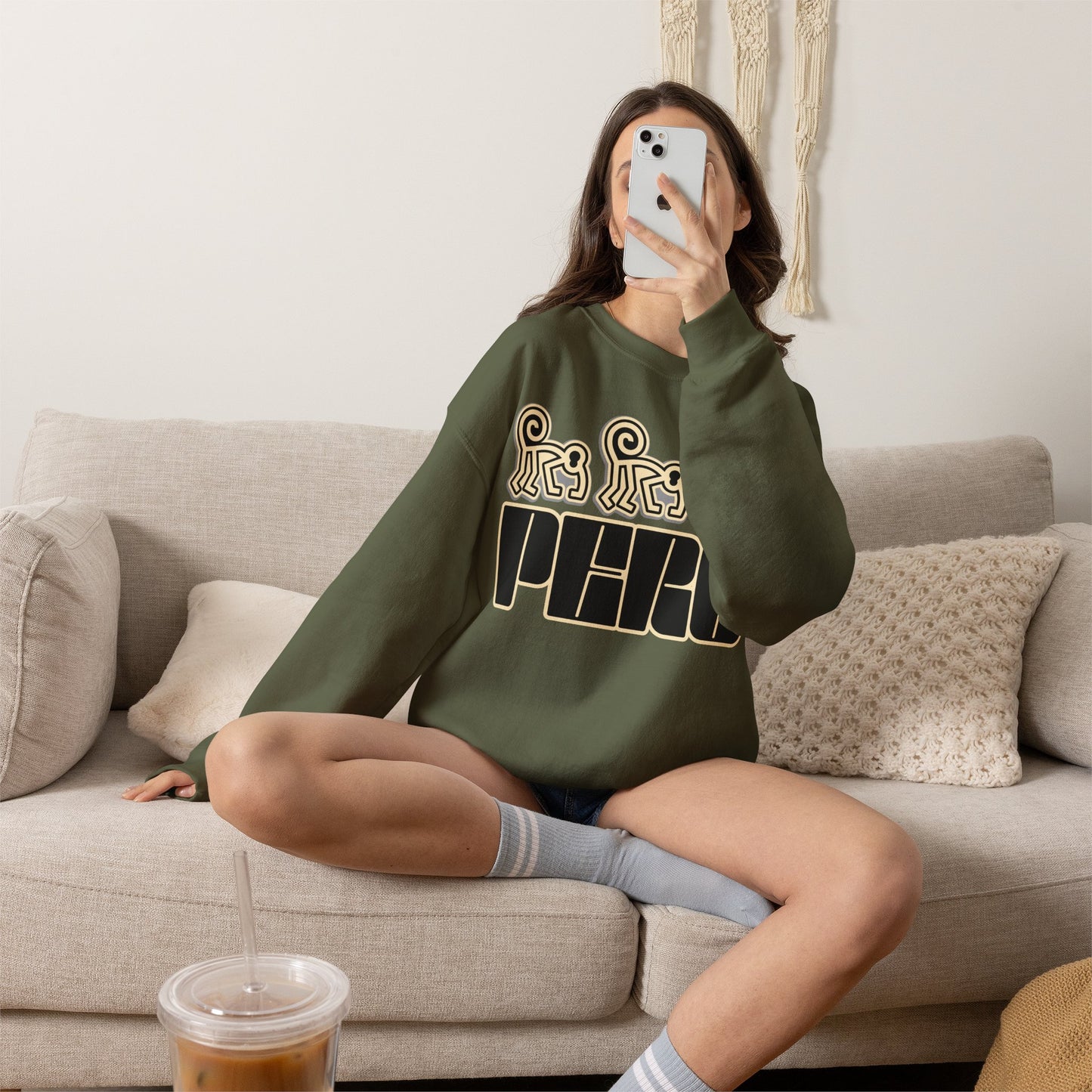 Best Peru Nazca Monkey Sweatshirt - Peruvian Crewneck