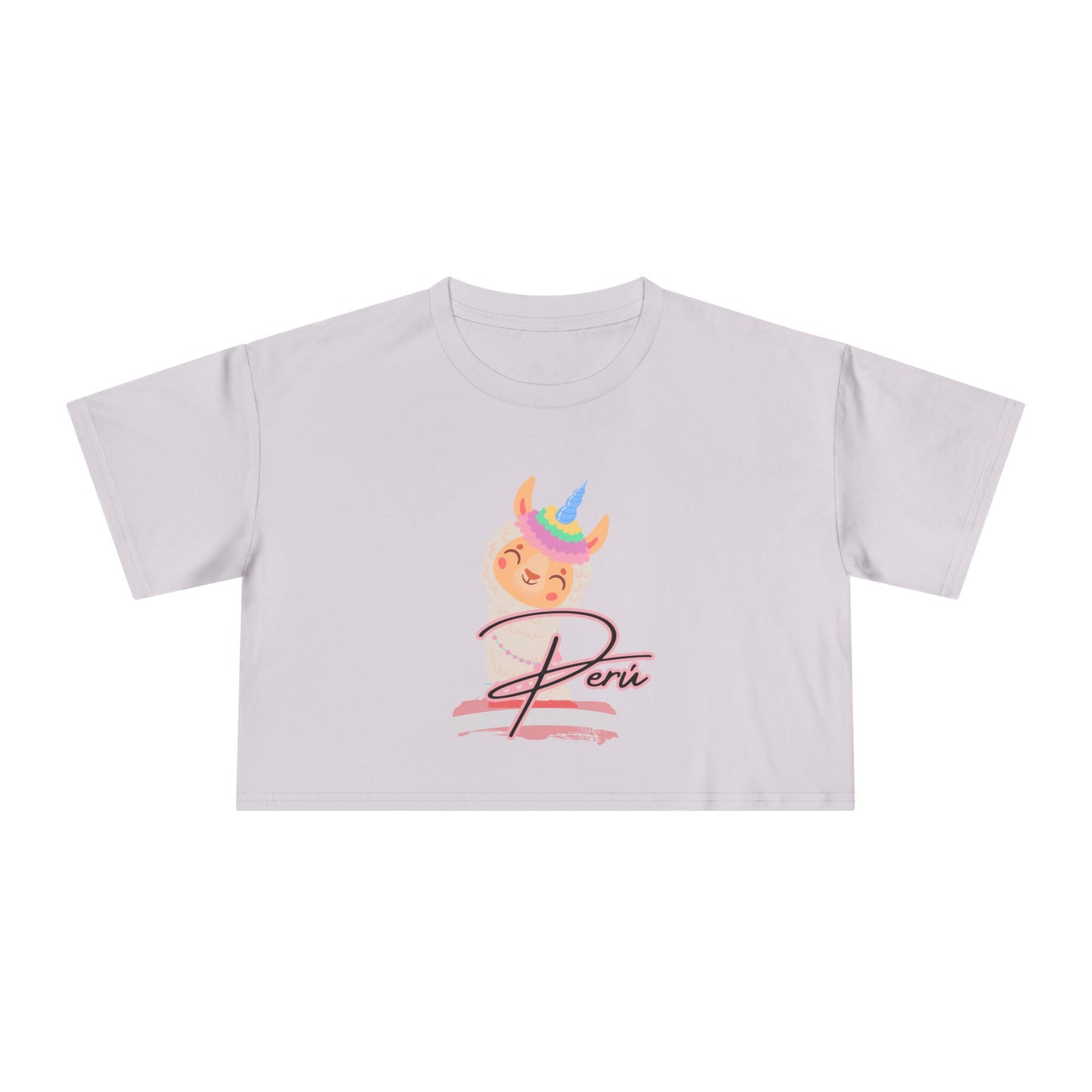 Best Peru Llama Unicorn Crop Top | Peruvian Gift USA