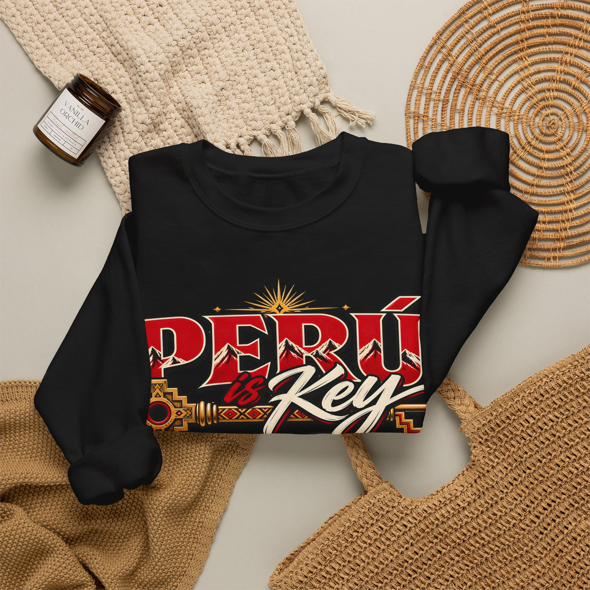 Best Peru is Key Sweatshirt - Golden Sun Andes Crewneck