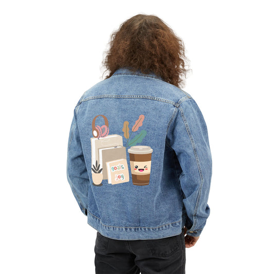 Best Men's Denim Jacket for Bookworm Coffee Lovers: Study Brew