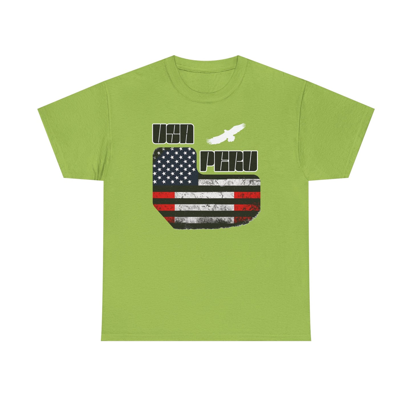 Best USA Peru Flag T-Shirt - Peruvian American Tee