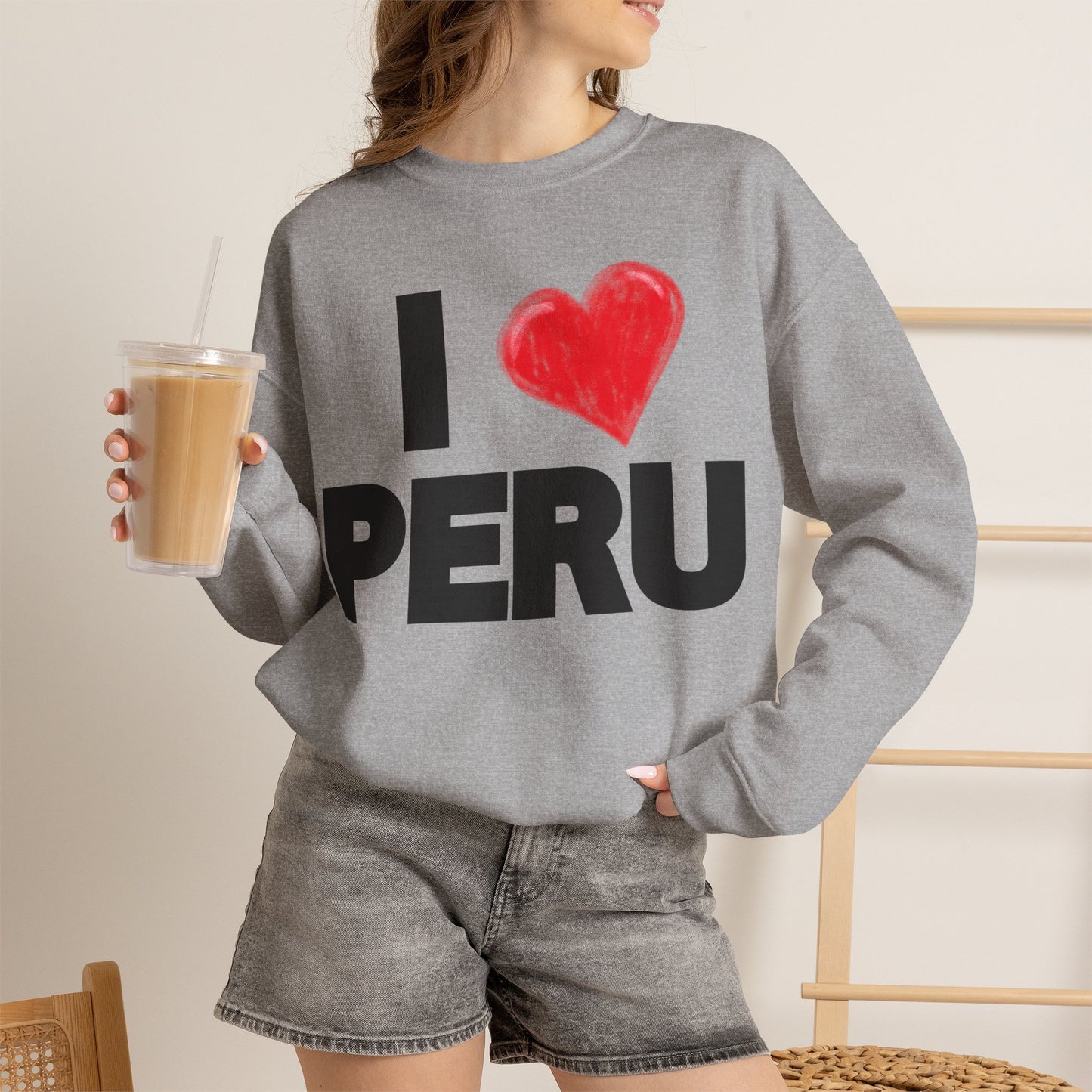 Best Peruvian Unisex Sweatshirt "I Love Peru"