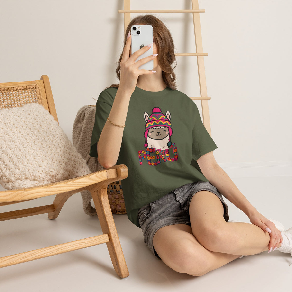Best Peru Chullo Llama T-Shirt USA Unisex Andean Pride Tee