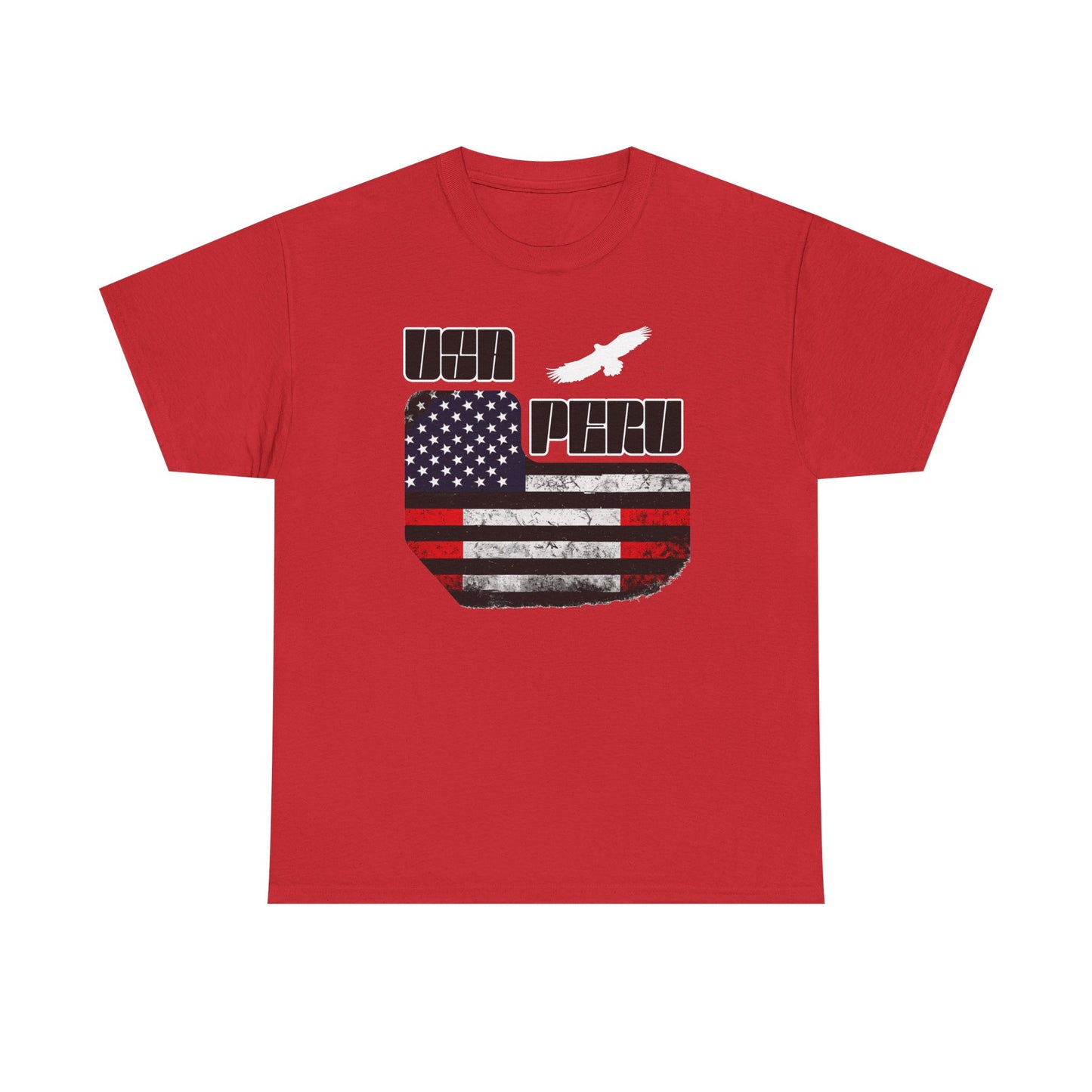 Best USA Peru Flag T-Shirt - Peruvian American Tee