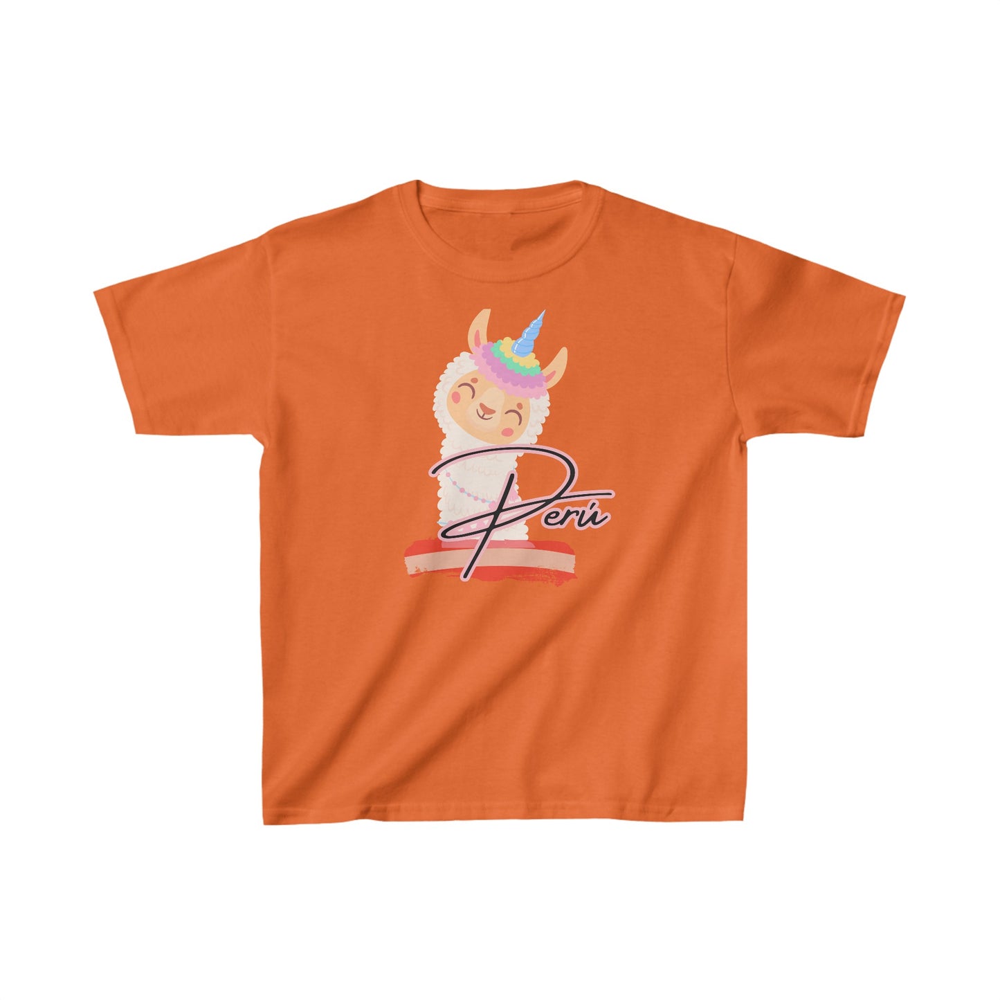 Best Peruvian Kids Tee "Peru Llama Rainbow"