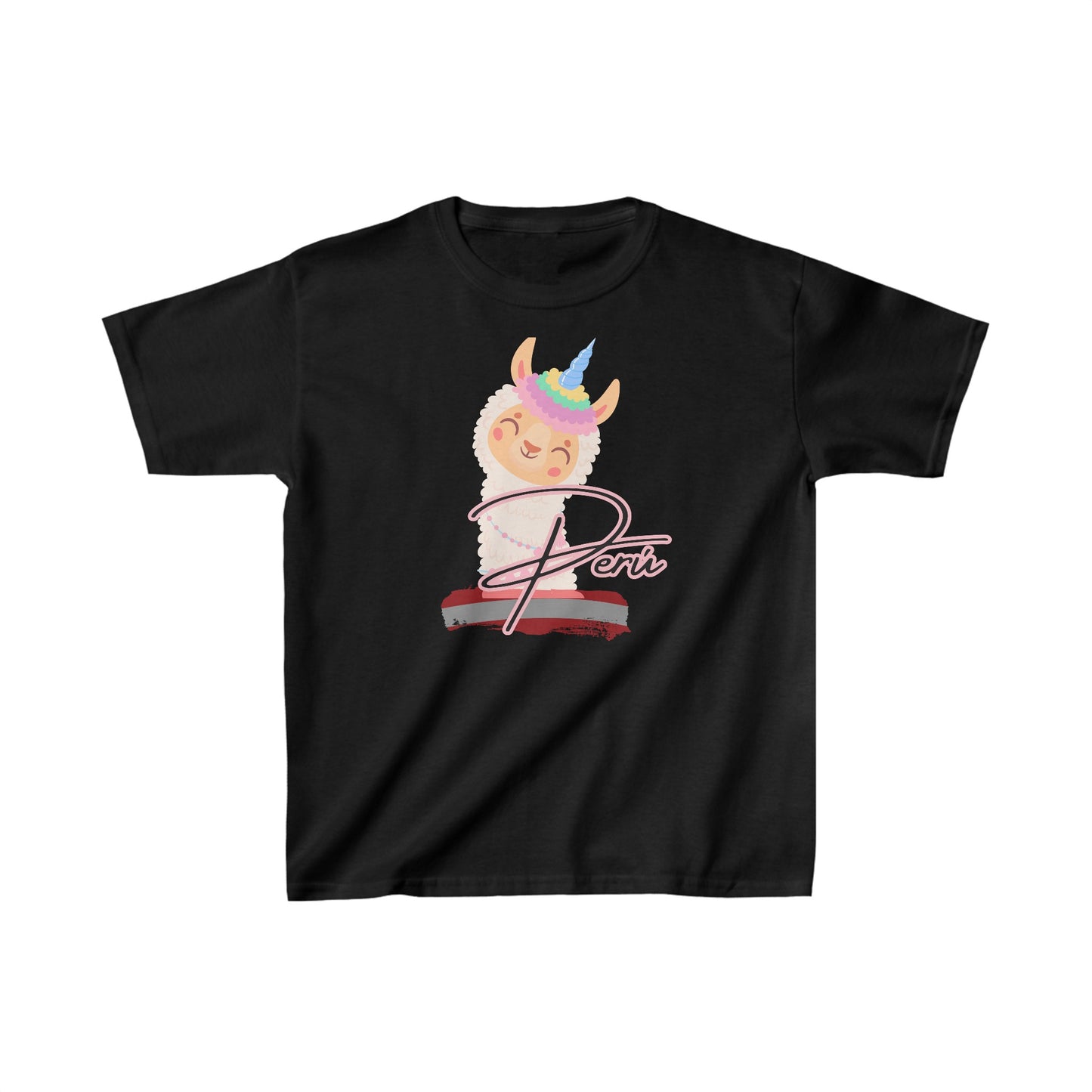 Best Peruvian Kids Tee "Peru Llama Rainbow"