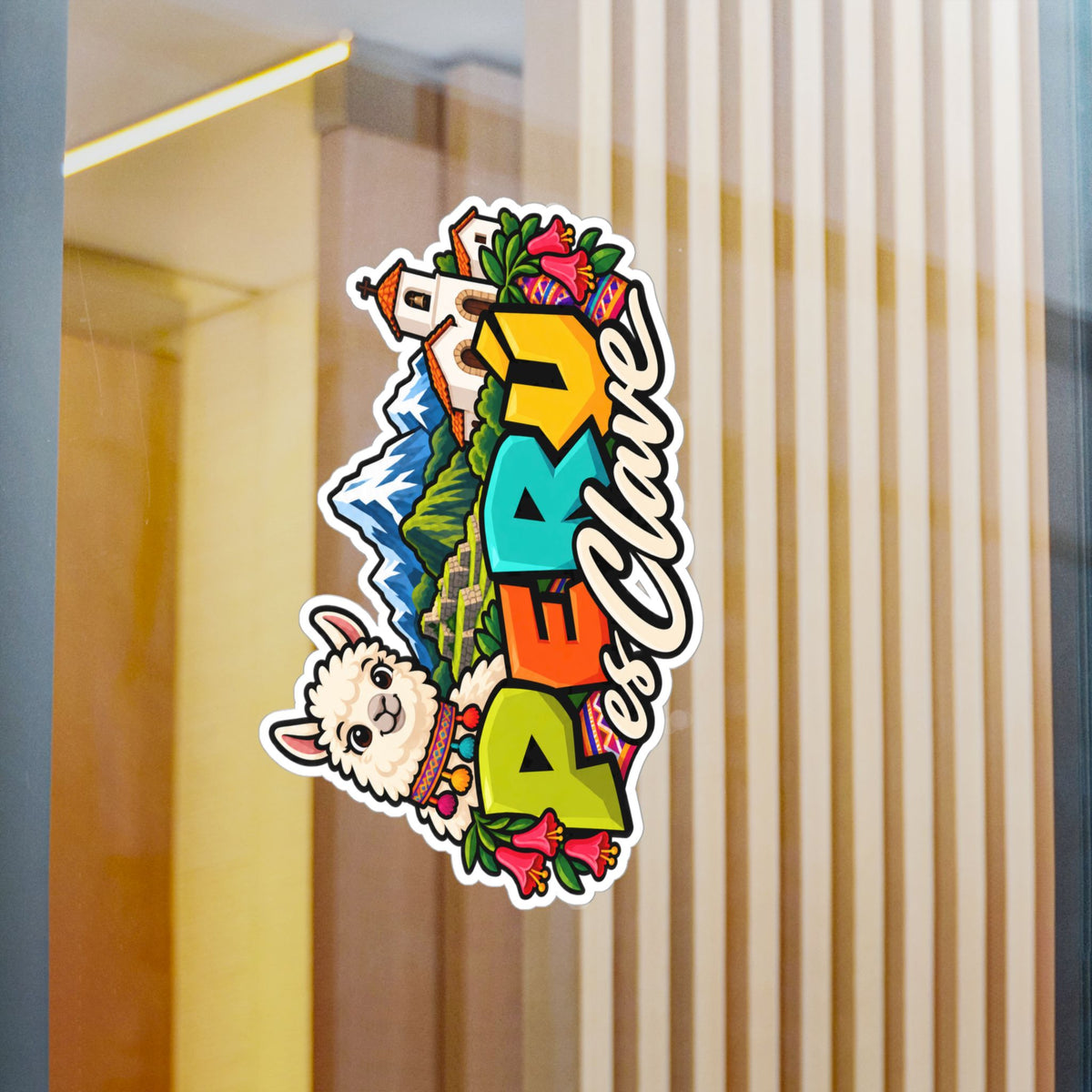 Best Perú es Clave Sticker - Alpaca & Machu Picchu Decal