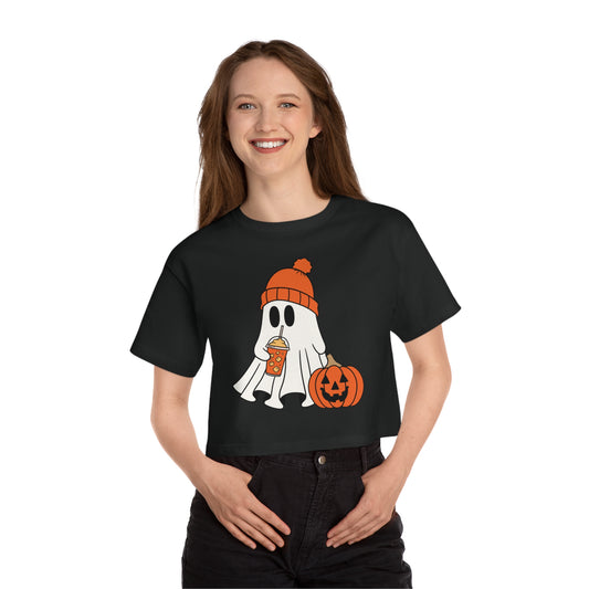 Best Customized Champion Crop coffee Tee You Need This Fall: The Ghostly Pumpkin Spice Latte