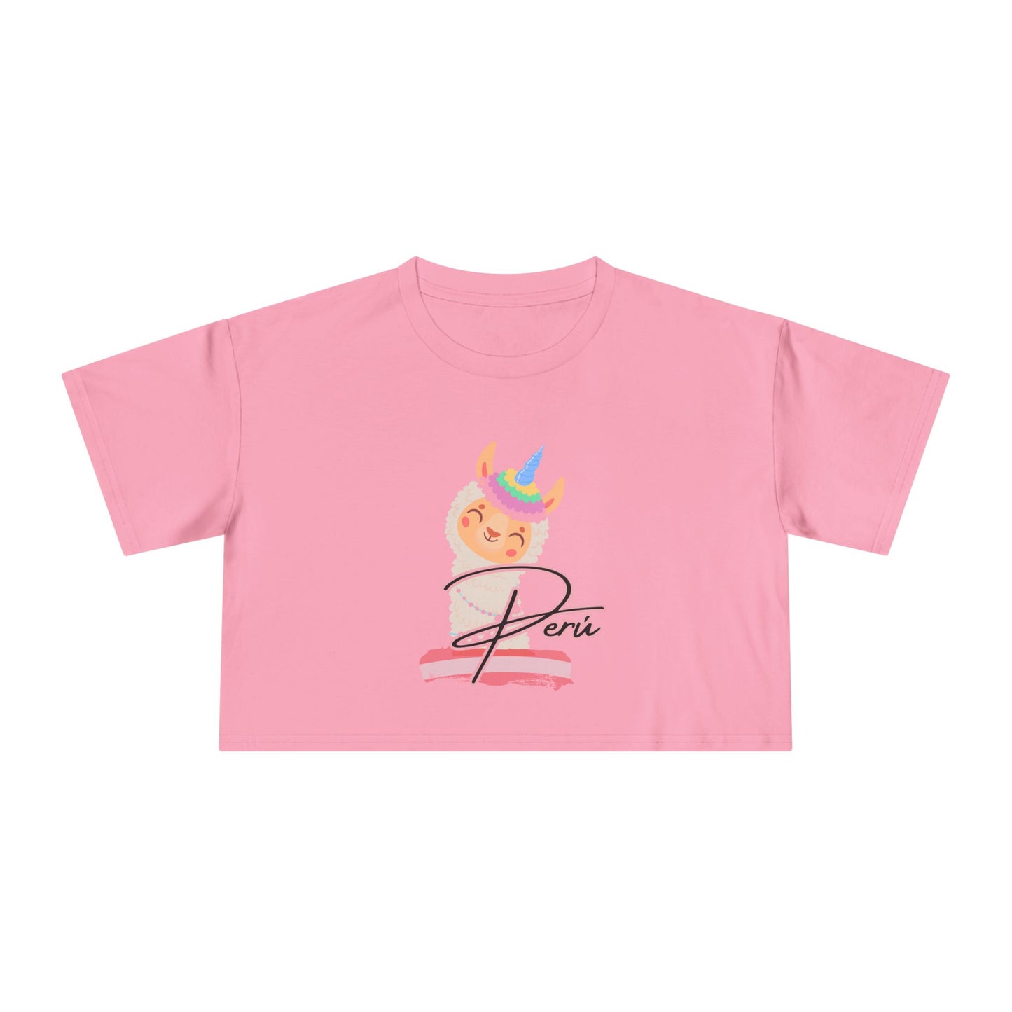 Best Peru Llama Unicorn Crop Top | Peruvian Gift USA