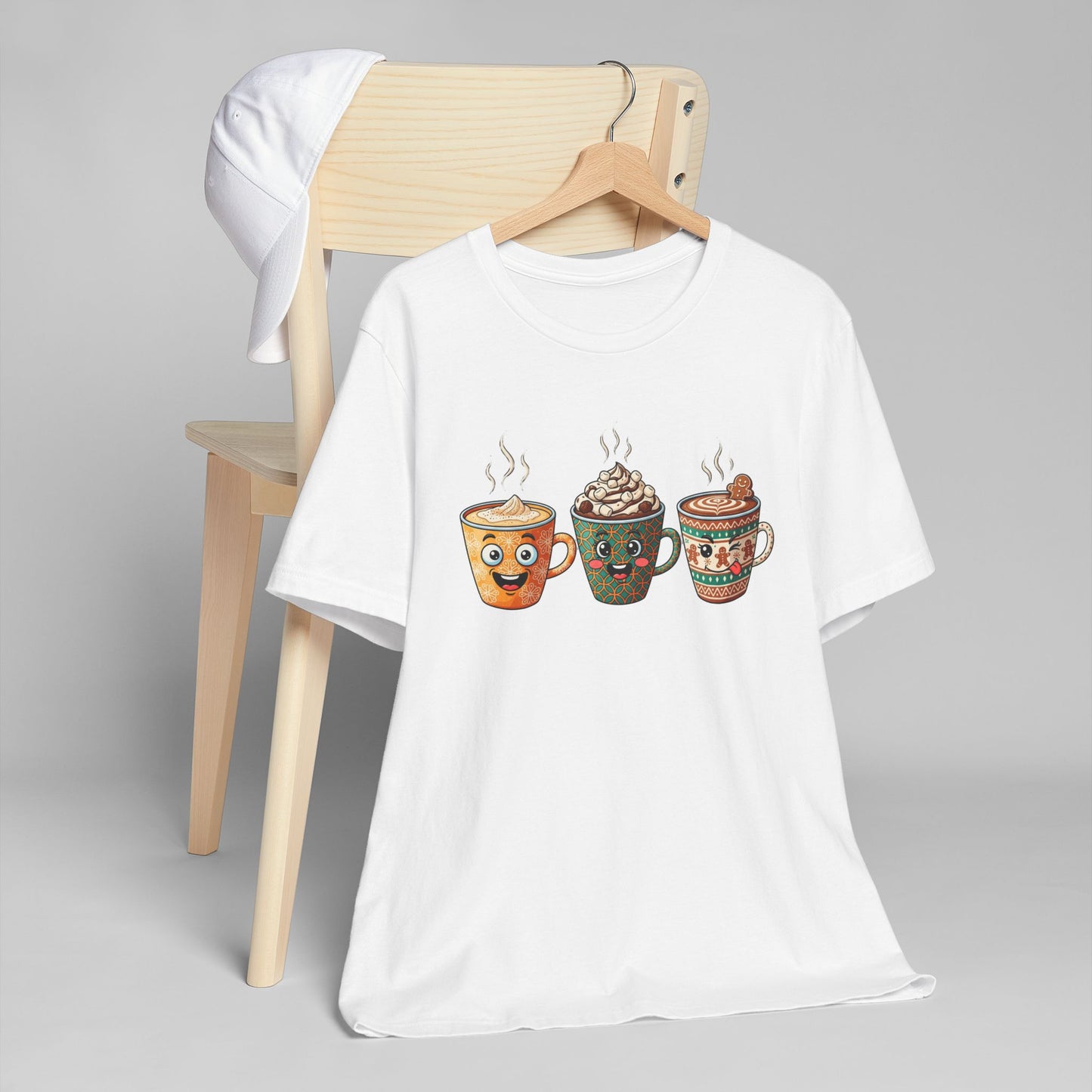 ☕🎄 Holiday Coffee Mugs Unisex T-Shirt USA | Festive Coffee Tee