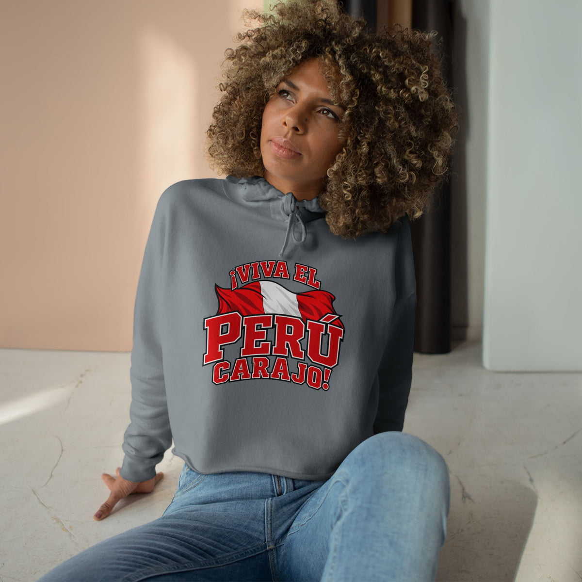 Best Viva el Perú Carajo Crop Hoodie - Peru Flag Gift