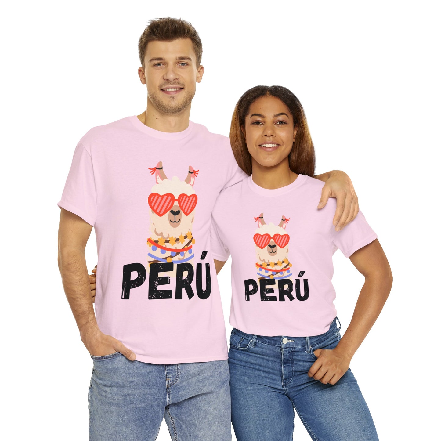 Peruvian Unisex T-Shirt "Llama Elegance"