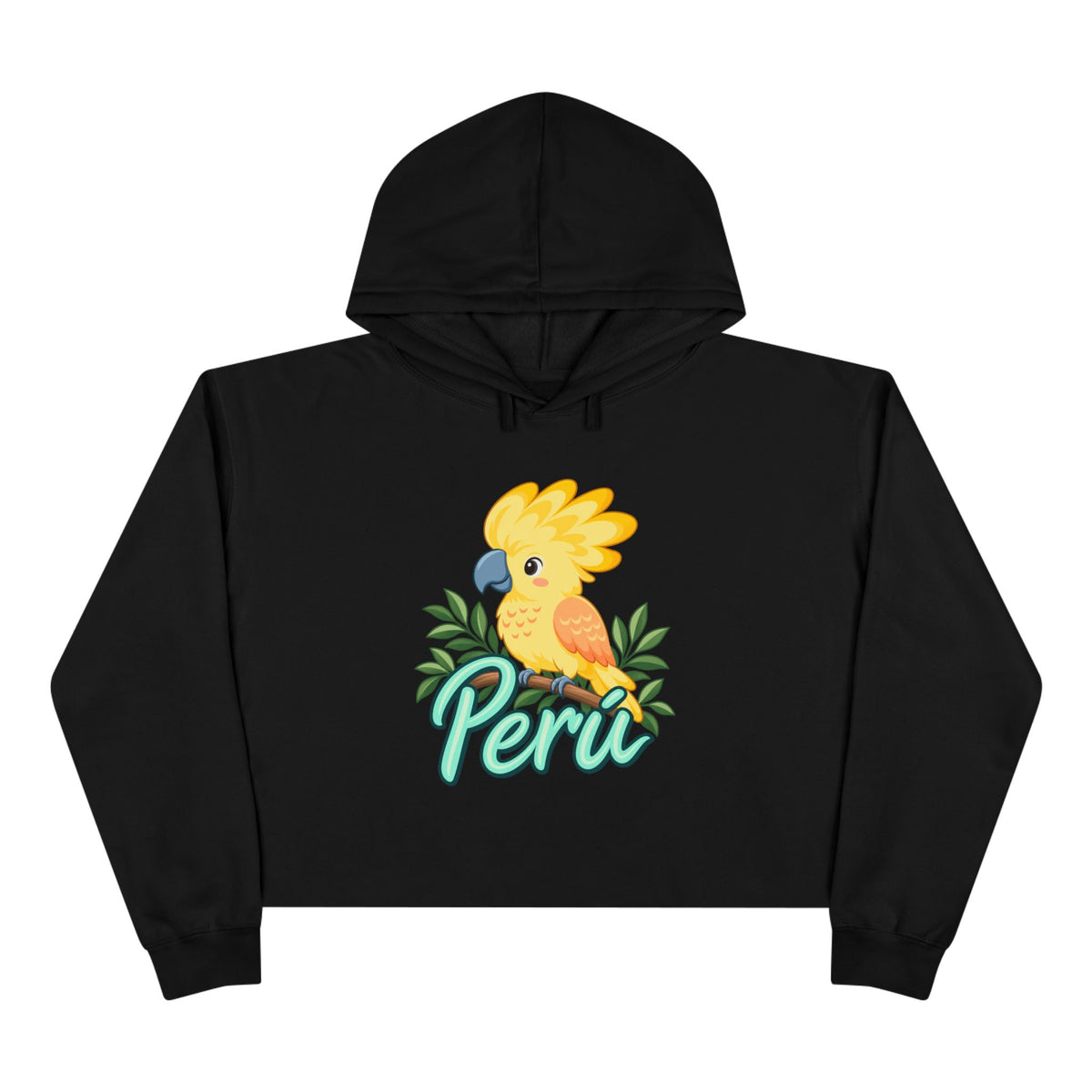 Best Yellow Parrot Peru Crop Hoodie - Cute Bird Gift