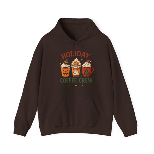 Holiday Coffee Crew Hoodie USA 🎃🦃🎄 – Unisex Coffee Hoodie for Every Season