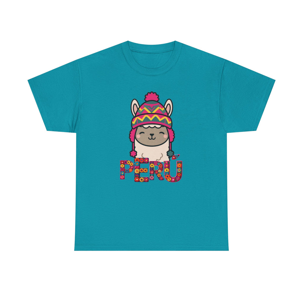Best Peru Chullo Llama T-Shirt USA Unisex Andean Pride Tee