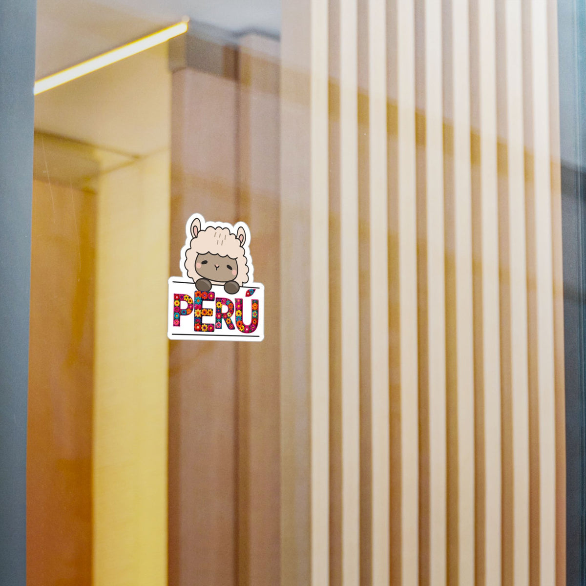 Best Peru Floral Llama Sticker - Vinyl Decal