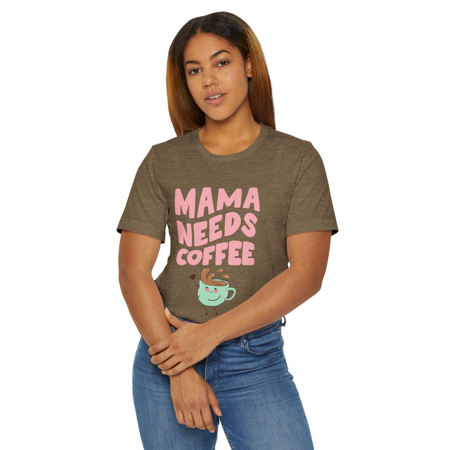 Mama Needs Coffee T-Shirt – Cute Graphic Tee for Moms Who Love Coffee (USA Only)