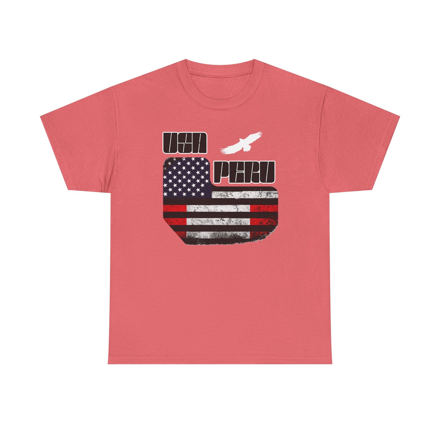 Best USA Peru Flag T-Shirt - Peruvian American Tee