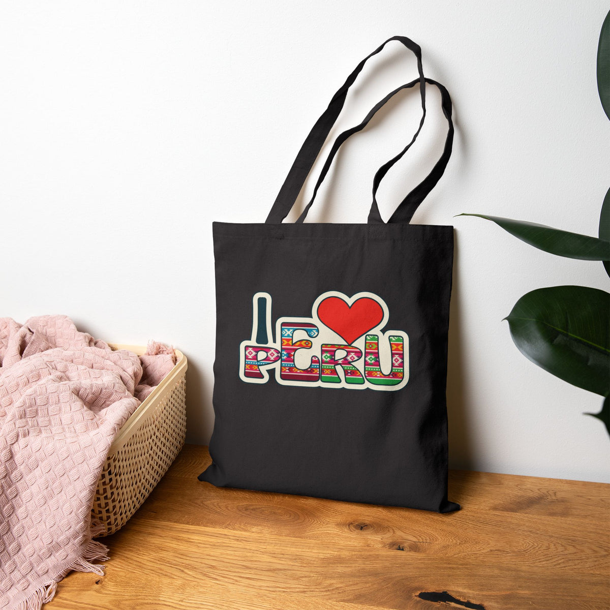 Best I Love Peru Canvas Tote Bag - Textile
