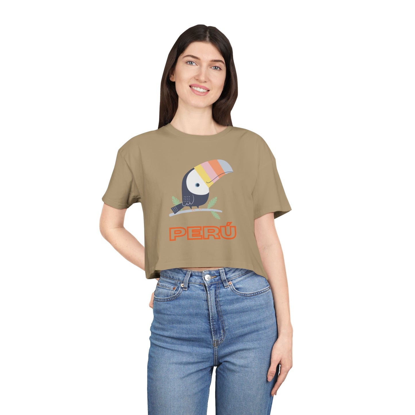 Best Peru Toucan Crop Top Bold Design | Peruvian Gift USA
