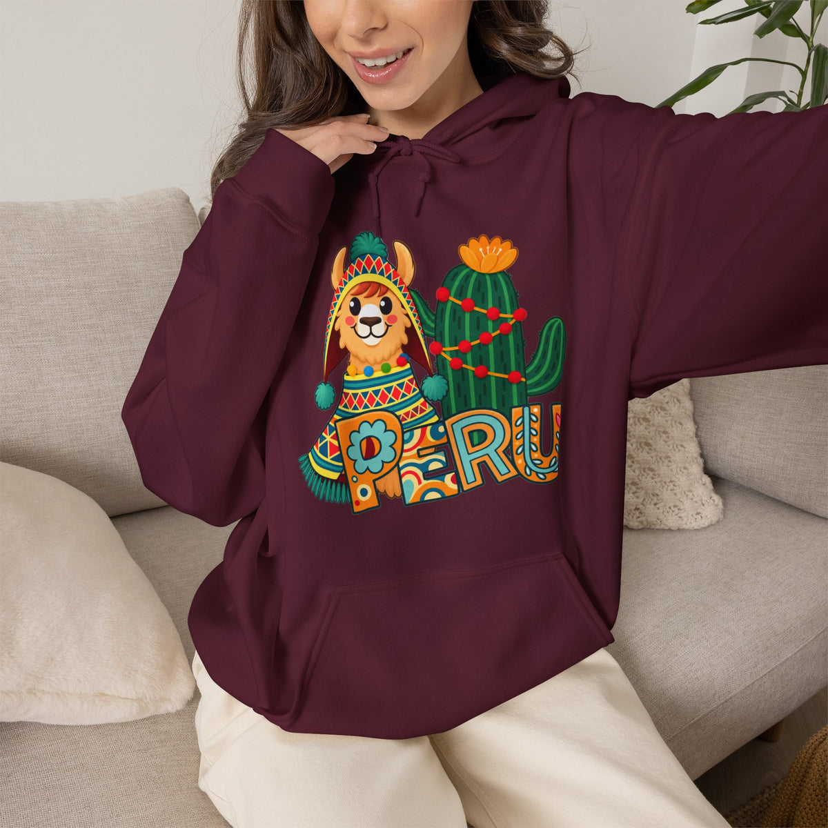 Best Peru Llama Hoodie - Cozy Peruvian Gift for Him & Her