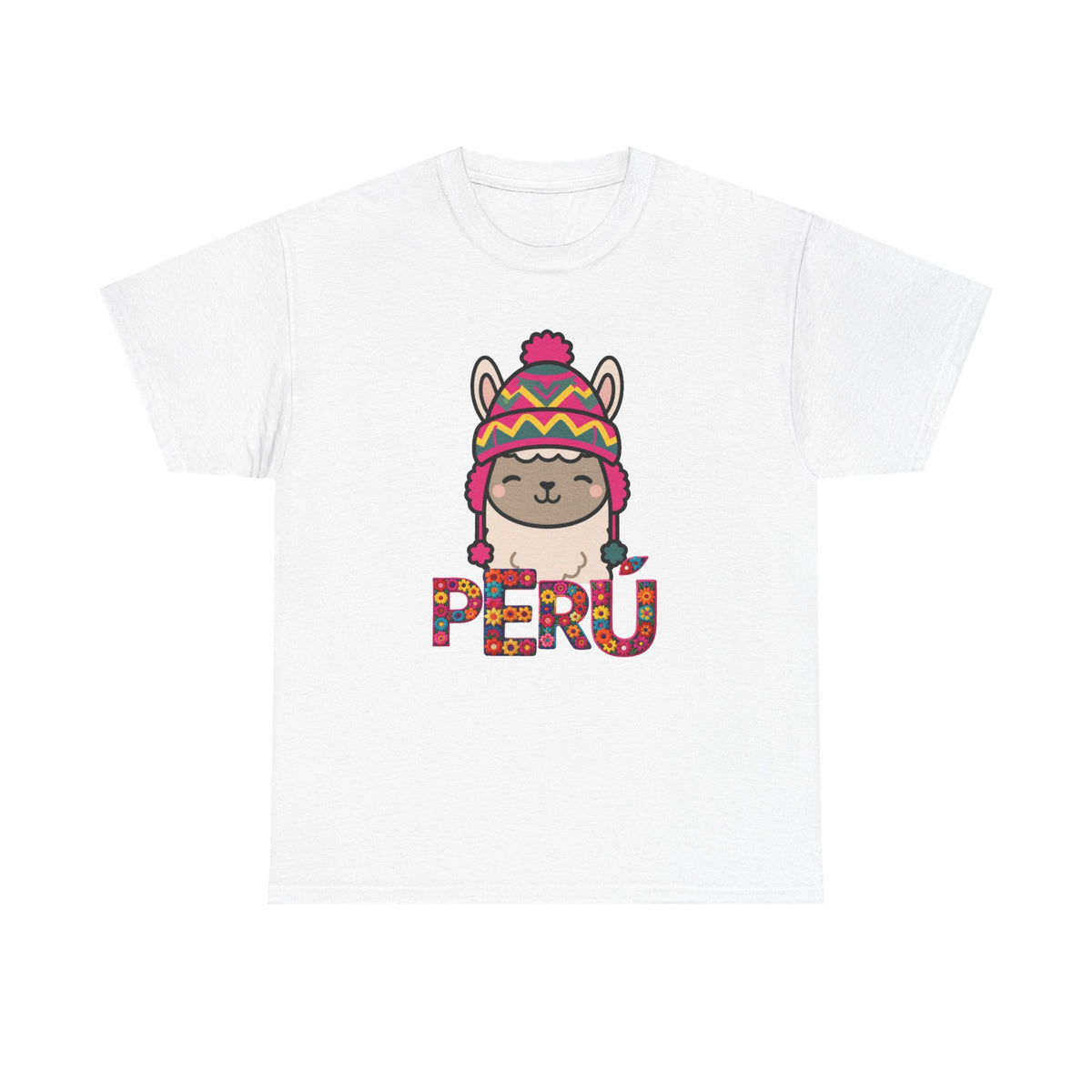 Best Peru Chullo Llama T-Shirt USA Unisex Andean Pride Tee