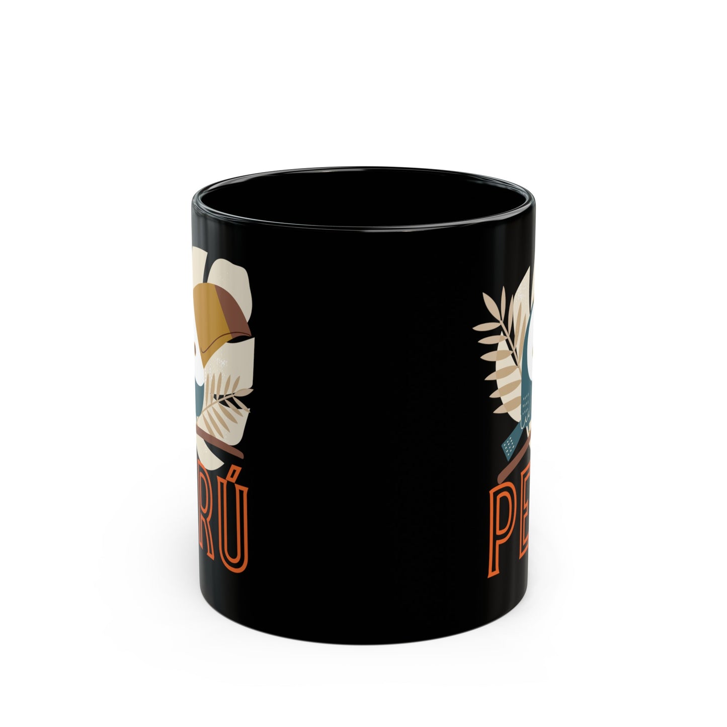 Best Peruvian Coffee Black Mug (11oz, 15oz) "Peru Rainforest"