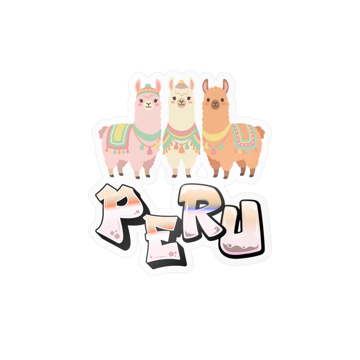 Best Peru Three Llamas Sticker - Vinyl Decal