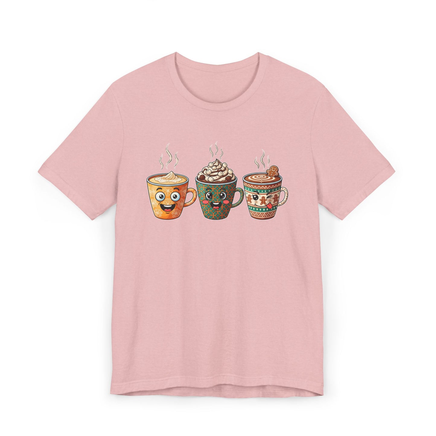 ☕🎄 Holiday Coffee Mugs Unisex T-Shirt USA | Festive Coffee Tee
