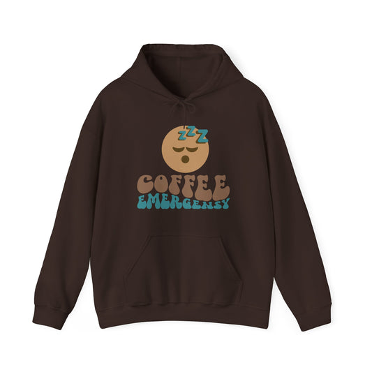 Coffee Emergency Hoodie (Unisex) – Funny Sleepy Face Coffee Lover Hoodie (USA Only)