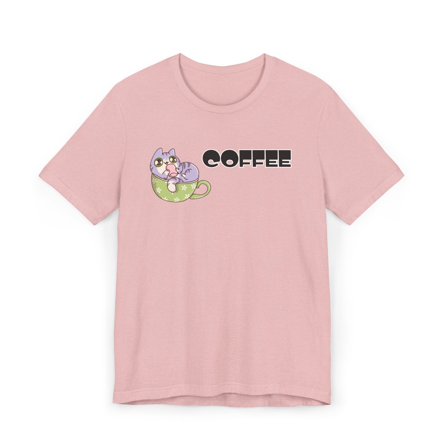 Coffee Cat Unisex Jersey T-Shirt – Playful Graphic Tee (USA Only)