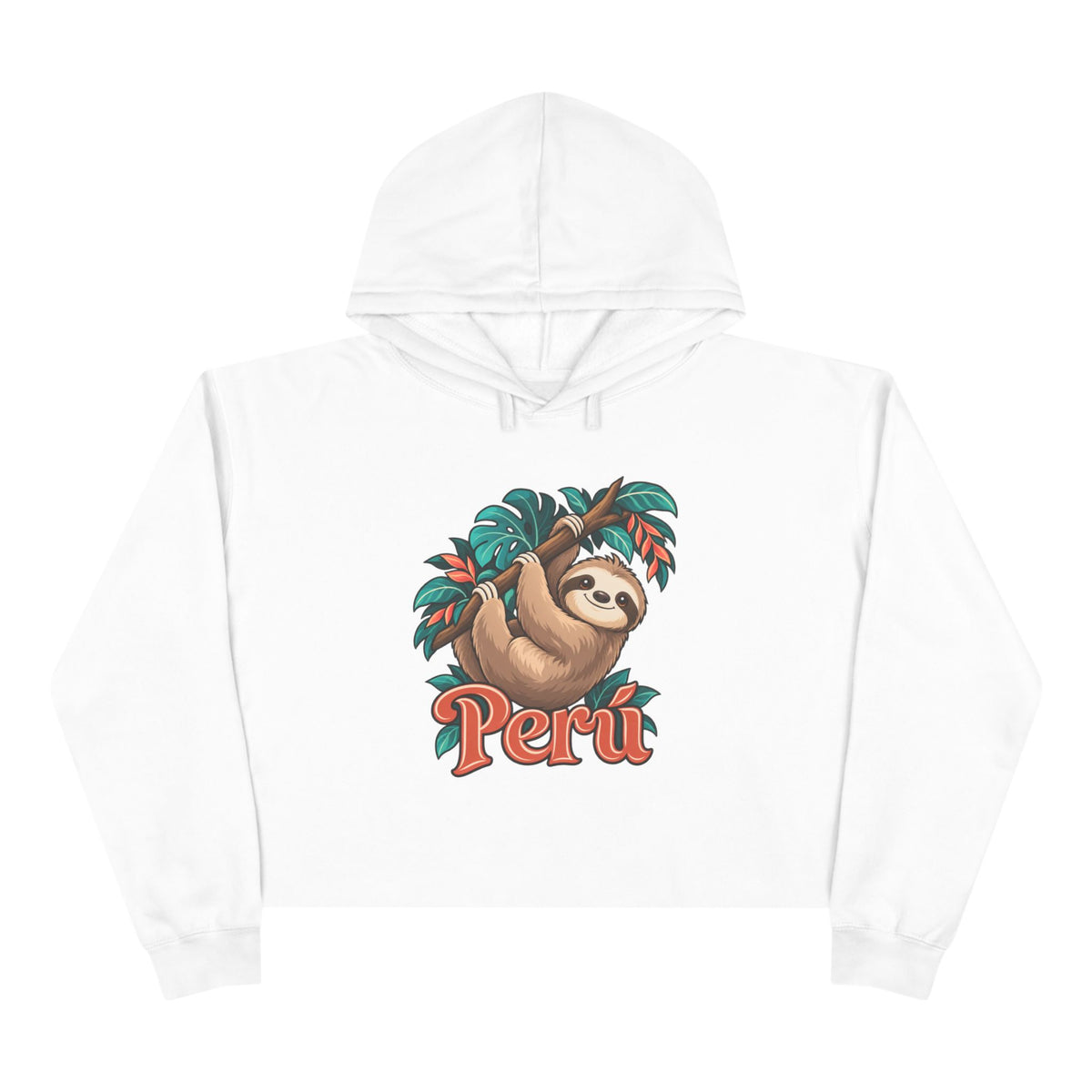Best Peru Sloth Crop Hoodie - Cute Amazon Perezoso Gift