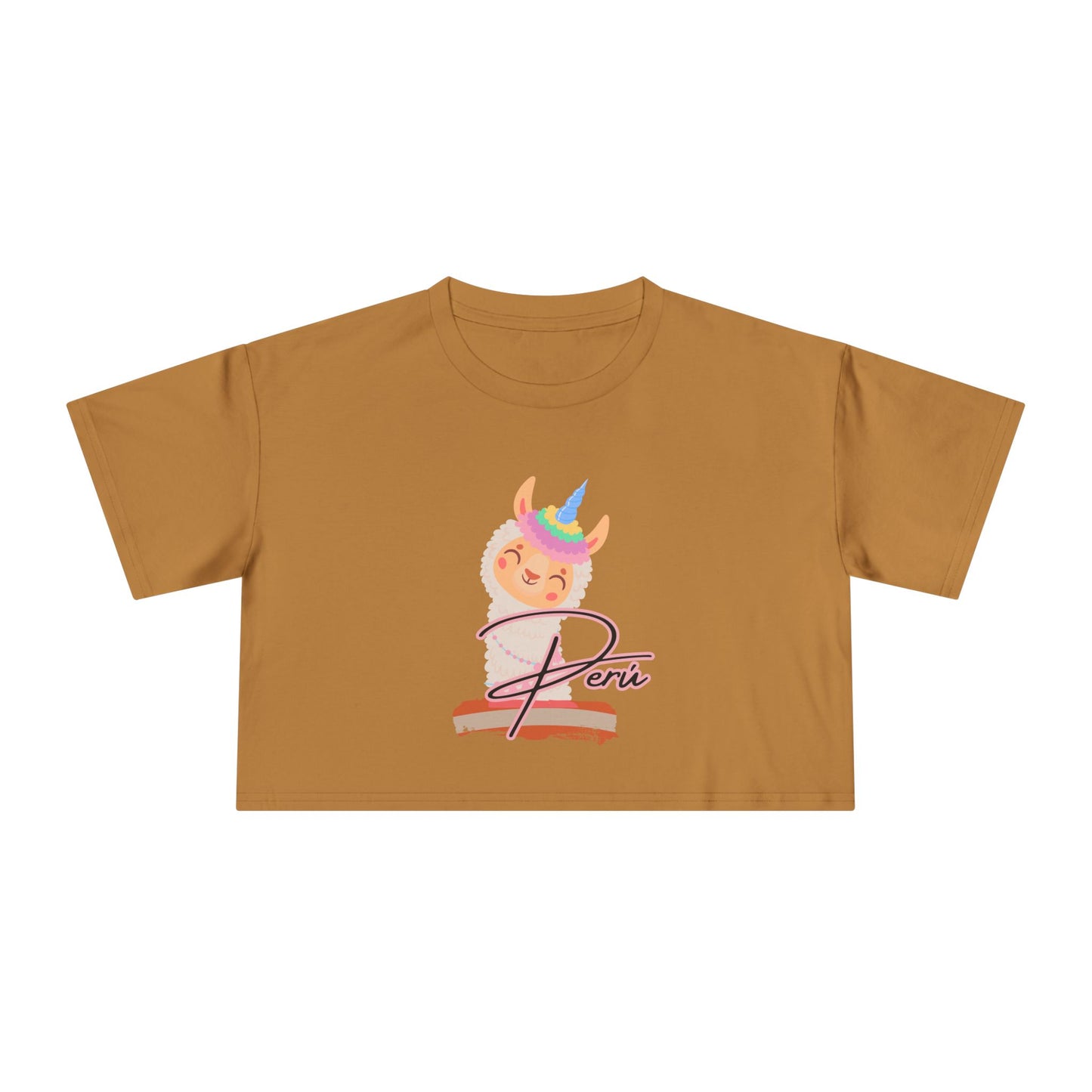 Best Peru Llama Unicorn Crop Top | Peruvian Gift USA