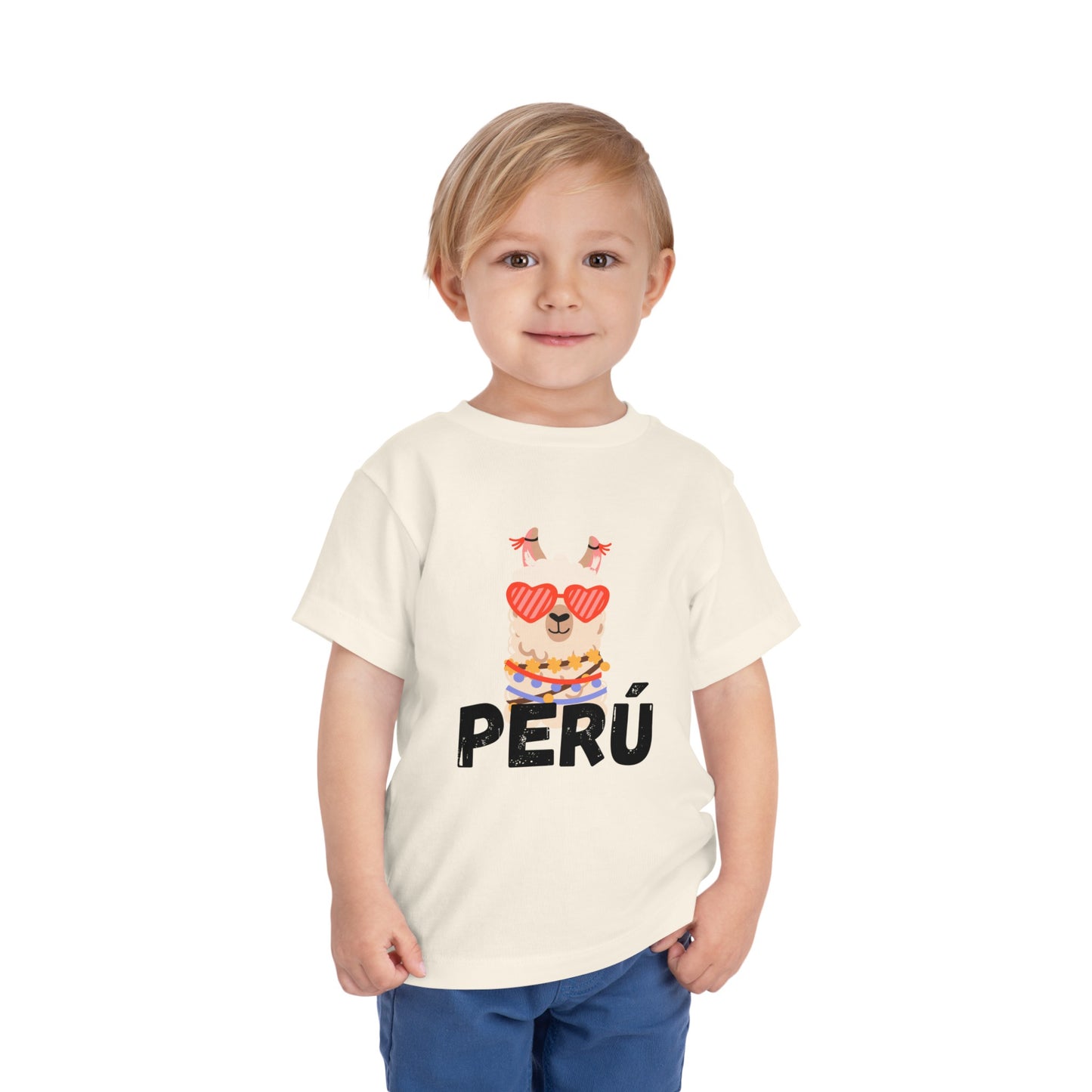 Best PeruvianToddler Short Sleeve Tee "Peru Llama Heart"