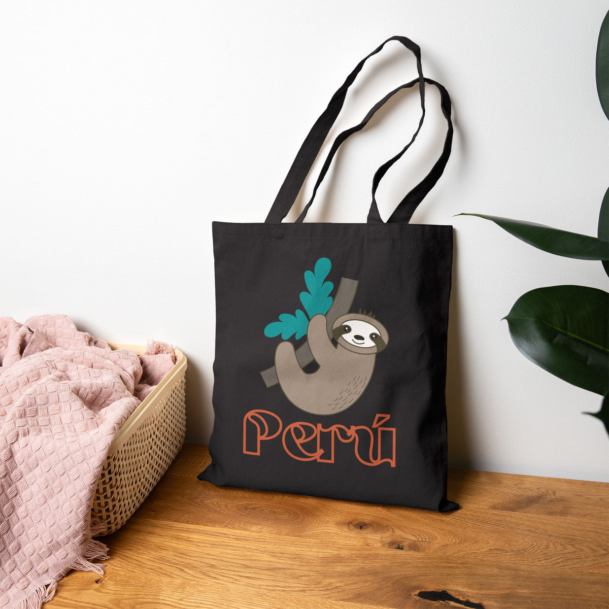 Best Peruvian Canvas Tote Bag "Perezoso Perú"