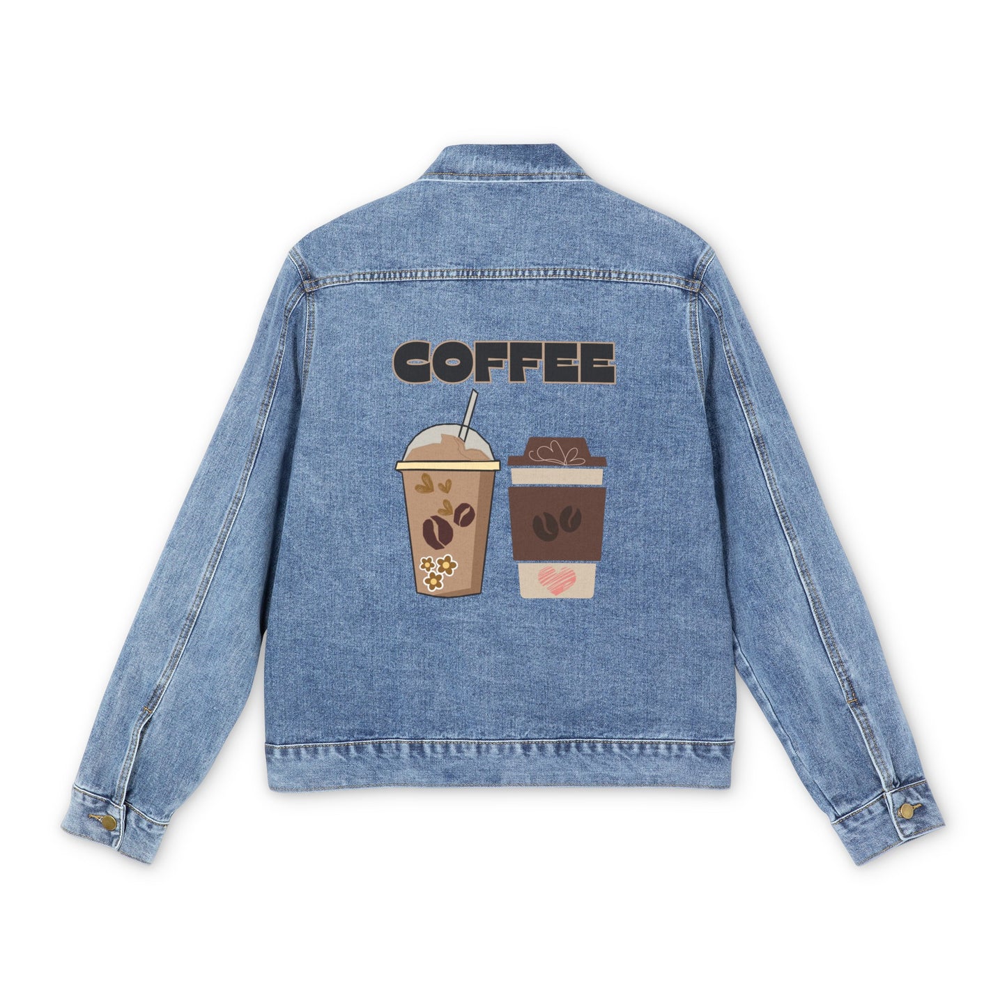 Best Men's Denim Jacket COFFEE 1