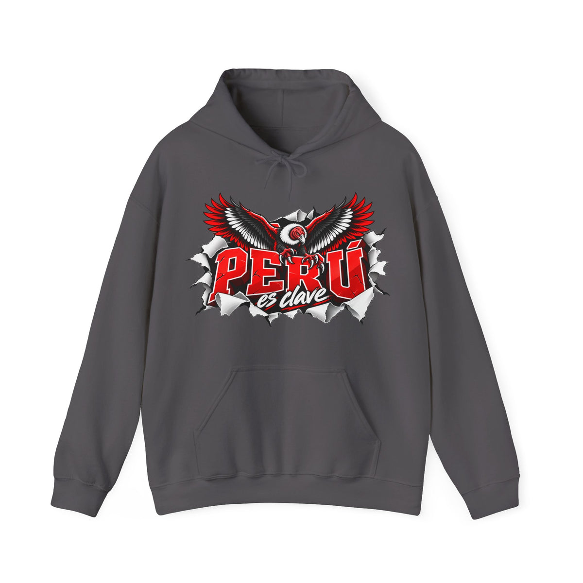 Best Perú es Clave Condor Hoodie - Red & White Peru Gift