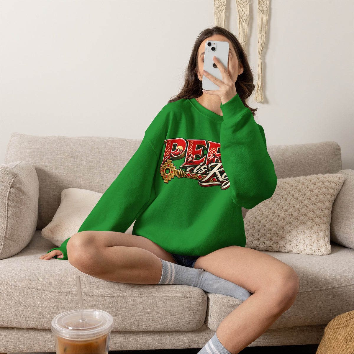 Best Peru is Key Sweatshirt - Andes Sun & Condor Crewneck