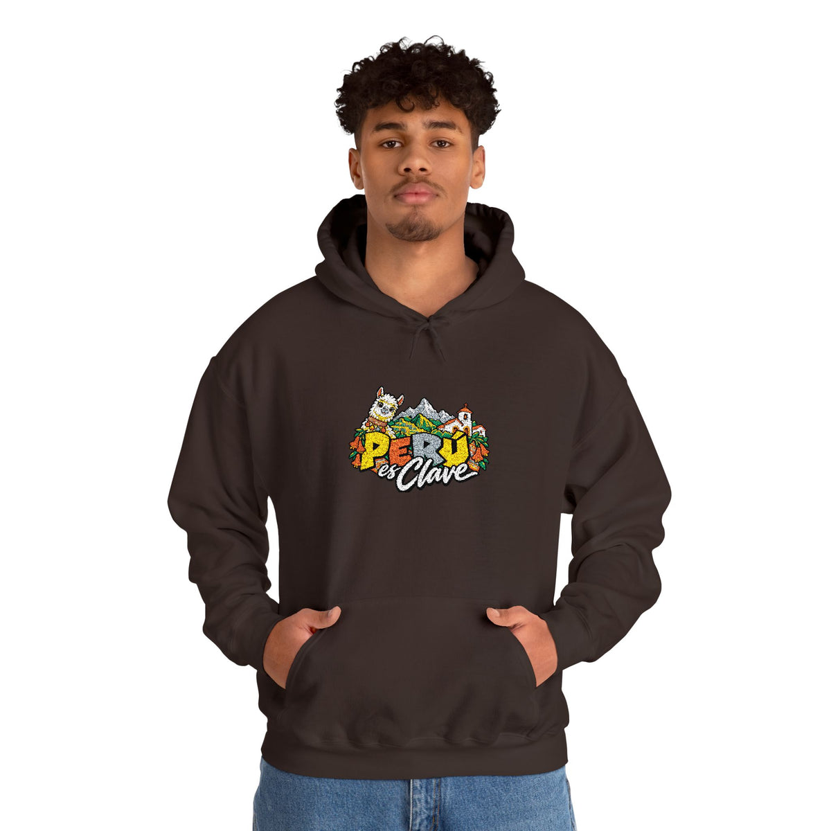 Best Perú es Clave Embroidered Hoodie - Alpaca & Andes Gift