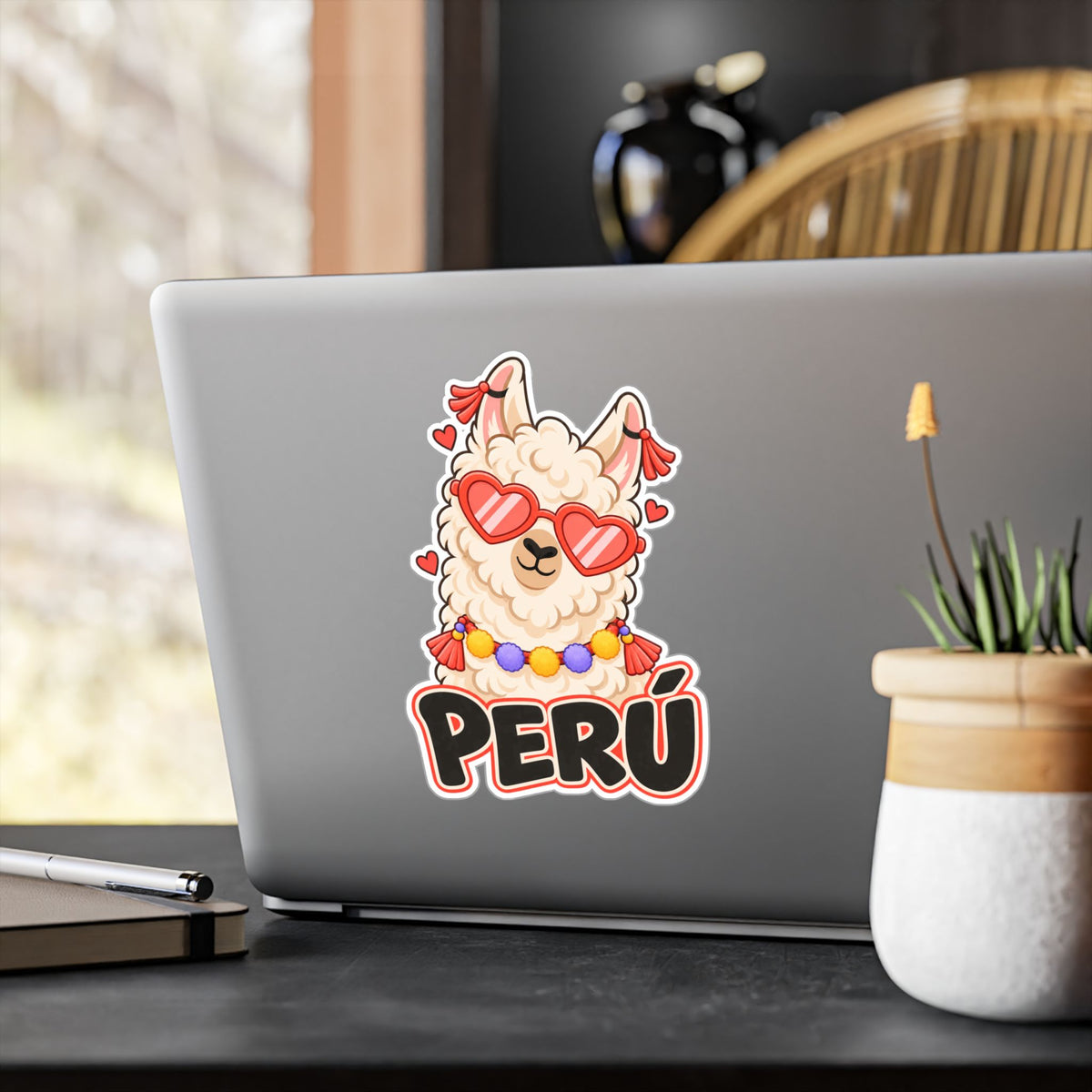 Best Cool Llama Peru Sticker - Heart Sunglasses Llama Decal