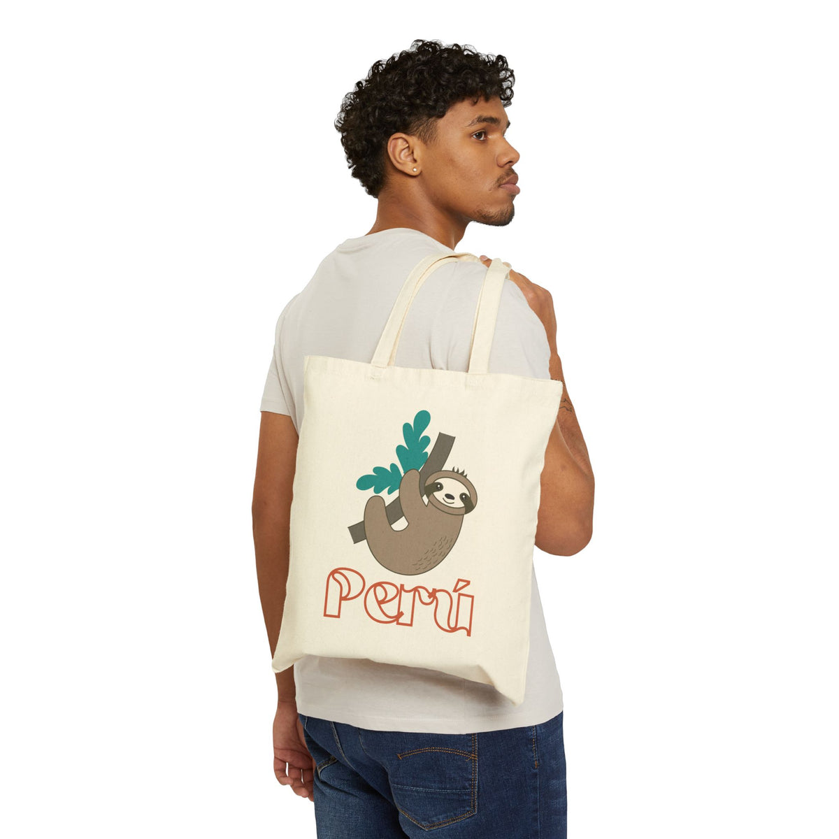Best Peruvian Canvas Tote Bag "Perezoso Perú"