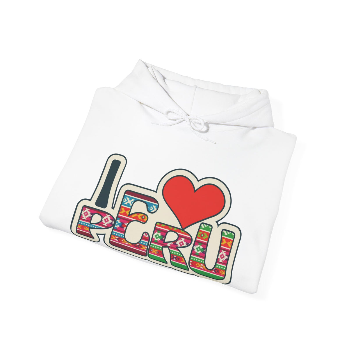 Best I Love Peru Hoodie - Colorful Andean Textile Gift