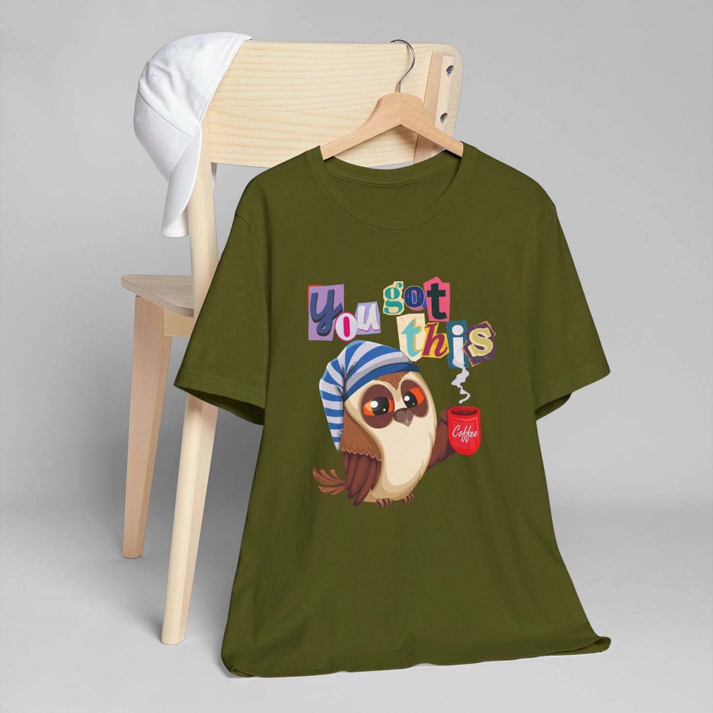 You Got This Coffee Owl T-Shirt – Cute Motivational Graphic Tee for Coffee Lovers (USA Only)