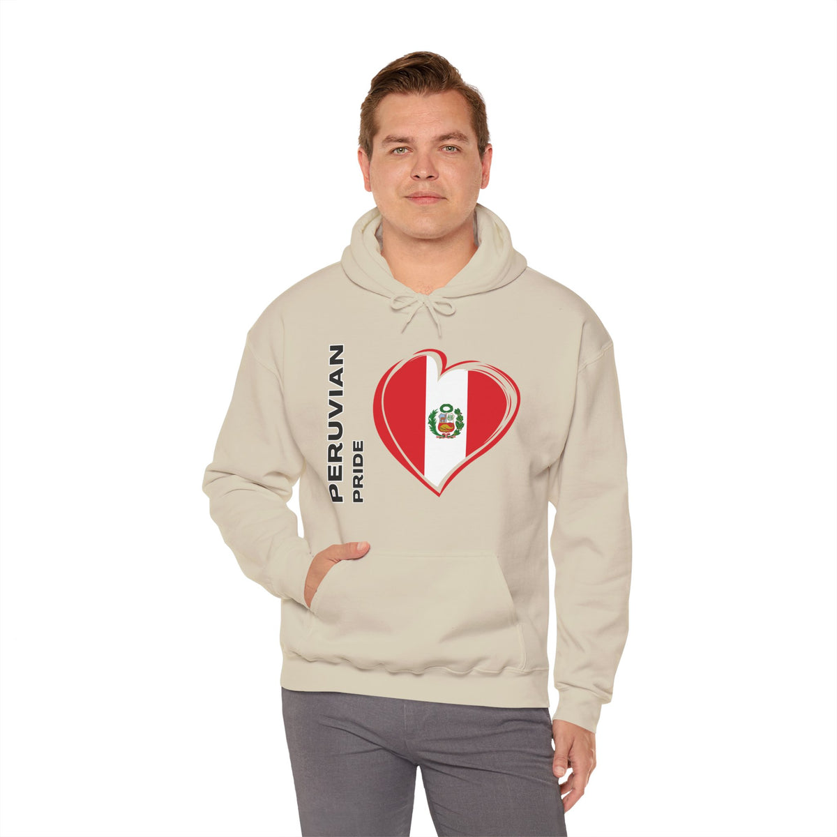 Best Peruvian Pride Hoodie - Peru Flag Heart Gift, Unisex