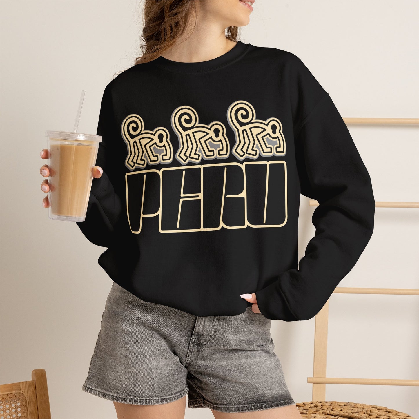Best Peru Nazca Monkey Sweatshirt - Peruvian Crewneck