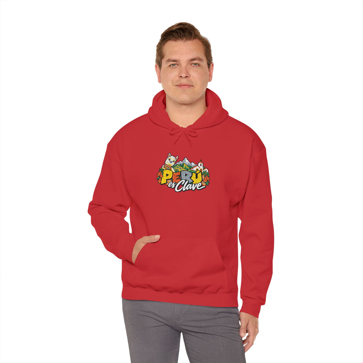 Best Perú es Clave Embroidered Hoodie - Alpaca & Andes Gift